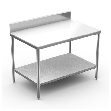 Winholt DPTSB-3060 Work Table 60"W X 30"D X 34"H 5/8" Poly Top With 16/304 Stainless Steel Top Frame