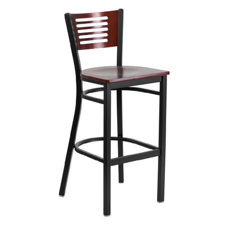 Flash Furniture XU-DG-6H1B-MAH-BAR-MTL-GG Hercules Series Restaurant Bar Stool