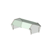 Vollrath N98660 4-Series Contemporary Cafeteria Buffet Breath Guards 27"W Mounts To Stainless Steel
