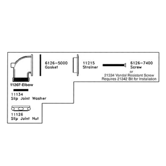 Fisher 11223 Overflow Elbow Kit