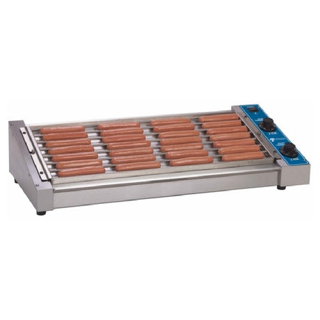 Antunes HDC-35A Hot Dog Grill Dual Heat Thermostatically Controlled Holds Up To 35 Four-to-a-pound 5" Hot Dogs At One Time Or 350 Refrigerated Ten-to-a-pound 5" Hot Dogs Per Hour