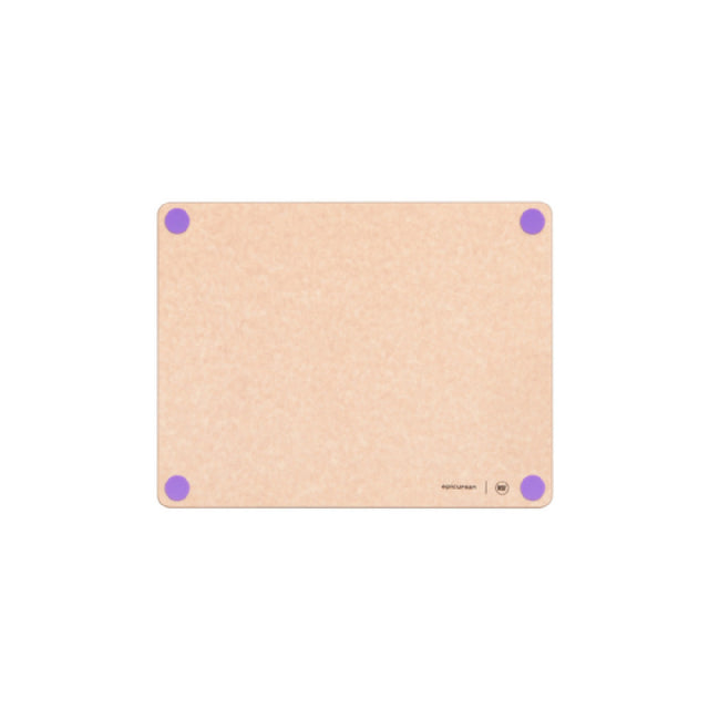 Epicurean 622-14110114 Epicurean HACCP Non-Slip Cutting Board 14.5" X 11.25" X 3/8" In Natural With Purple Allergy Feet