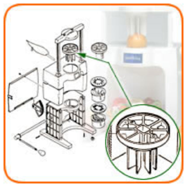 Sunkist S-33 Apple Corer Plunger (6 & 8 Apple Blade) Wedge (fits S-32B & S-37B))