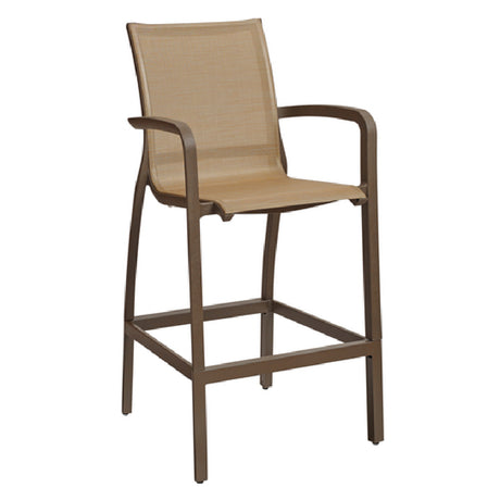 Grosfillex US469599 Sunset Barstool With Arms Designed For Outdoor Use