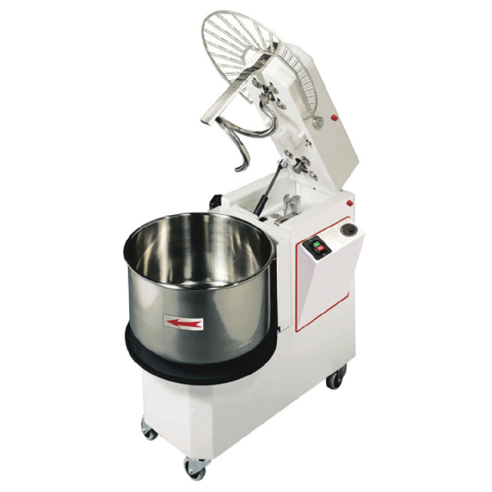 Omcan 41549 (SM-IT-0053-R) Spiral Dough Mixer 56 Qt (53 L) Bowl Capacity 97 Lb Kneading Capacity