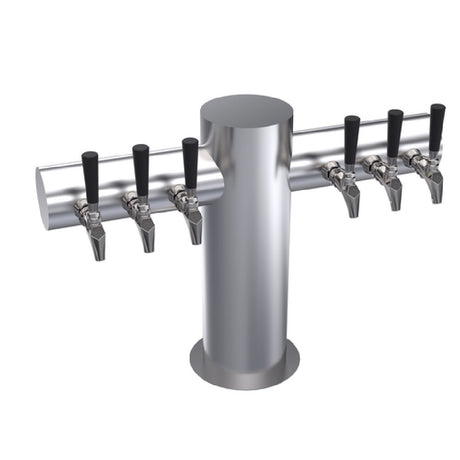 Krowne KMT-6S Krowne Max-T Style Tower Six Faucets Handles And Faucets Not Included