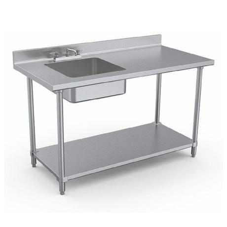 Vollrath SS-4PT-120 Vollrath® 4-Series Work Table With Prep Sink 120" Single 10" Deep Welded In Sink