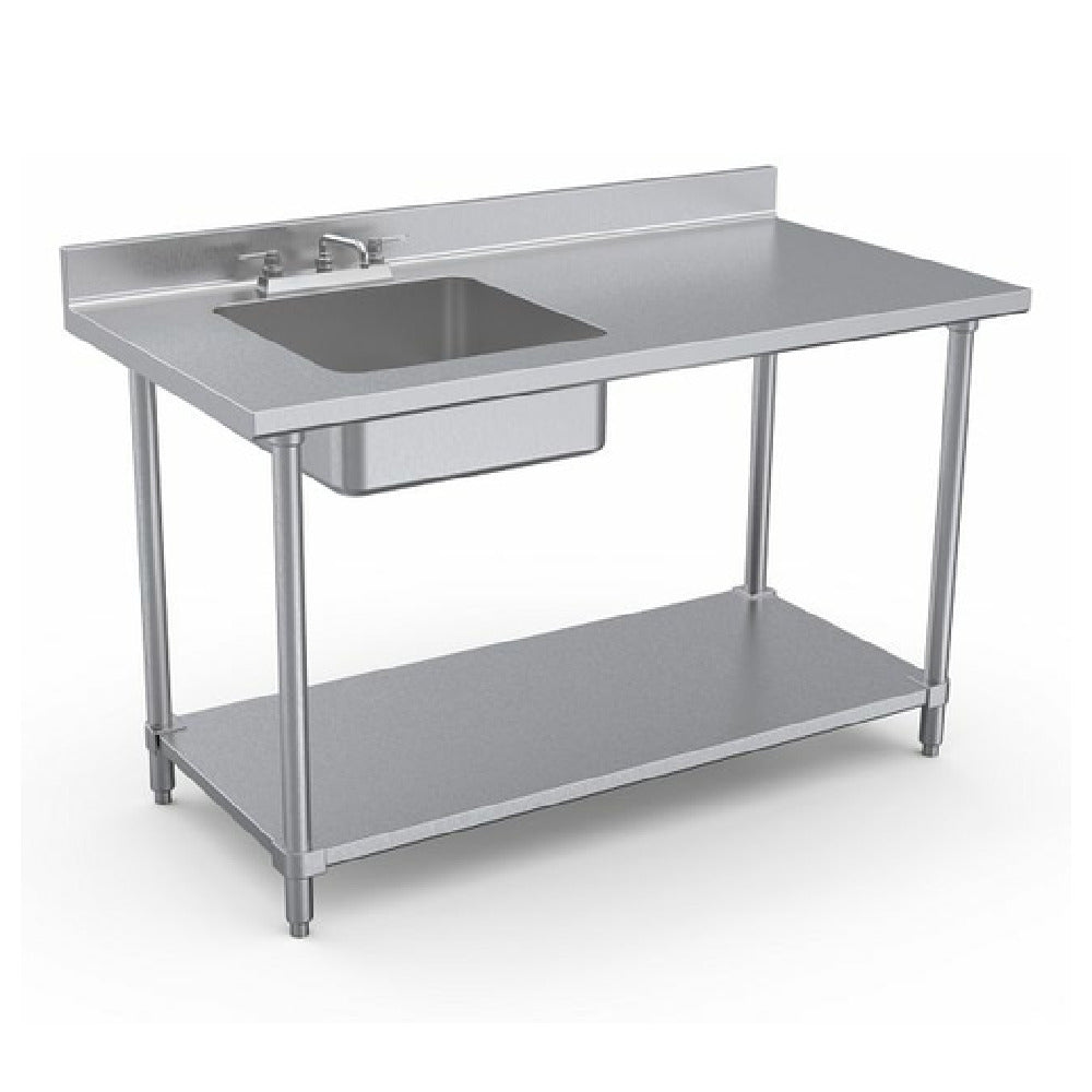 Vollrath SS-4PT-144 Vollrath® 4-Series Work Table With Prep Sink 144" Single 10" Deep Welded In Sink