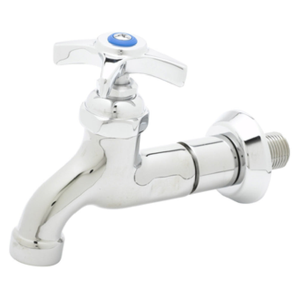 T&S Brass B-0716 Single Sink Faucet Heavy Duty 1/2" IPS Male Inlet With Adjustable Flange