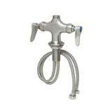 T&S Brass S-0200-LN EverSteel Faucet Stainless Steel Single Hole Deck Mount Mixing Faucet With Swivel Outlet (less Nozzle)