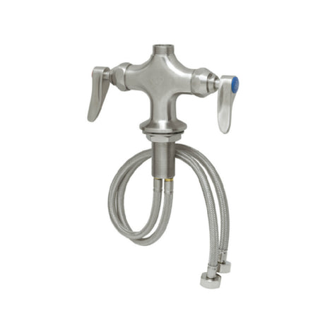 T&S Brass S-0200-LN EverSteel Faucet Stainless Steel Single Hole Deck Mount Mixing Faucet With Swivel Outlet (less Nozzle)