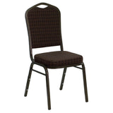 Flash Furniture NG-C01-BROWN-GV-GG Hercules Series Stacking Banquet Chair 500 Lb. Weight Capacity