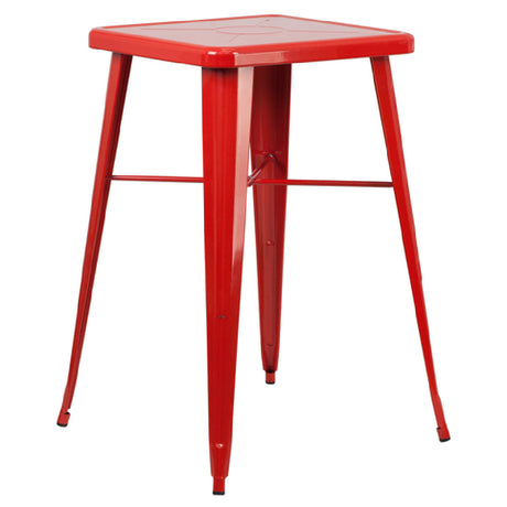 Flash Furniture CH-31330-RED-GG Table 23-3/4"W X 23-3/4"D X 40"H (footprint: 27-3/4"W X 27-3/4"D)