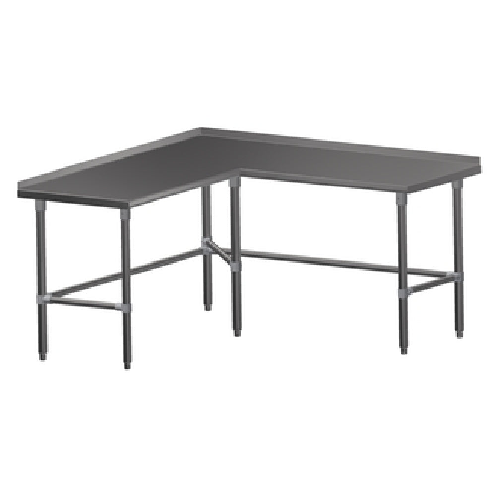 John Boos ST6R1.5-L2460SBK Work Table L-shaped 60"W X 60"D X 37-1/4"H Overall Size