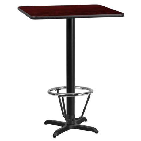 Flash Furniture XU-MAHTB-3030-T2222B-3CFR-GG Table 30"W X 30"D X 43-1/8"H Bar Height