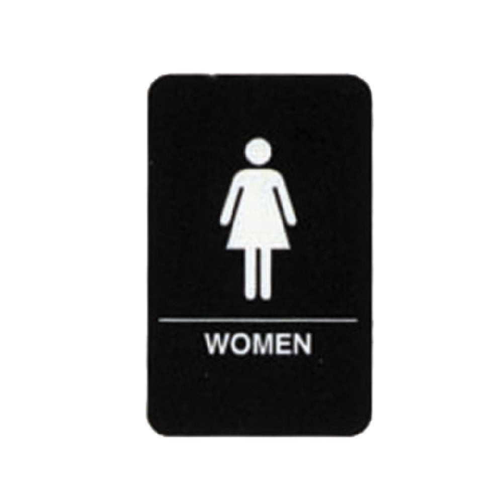 Tablecraft 695634 Cash & Carry Sign 6" X 9" "Women" Restroom