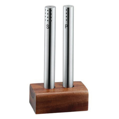 Bauscher Hepp 06.3454.6040 - Salt/Pepper Set, 5-15/16"H, Stainless Steel Canister