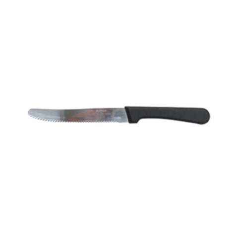 Admiral Craft MS-2000/B Black Steer Deluxe Steak Knife 4-5/8" Serrated Blade 8-3/4" OAL