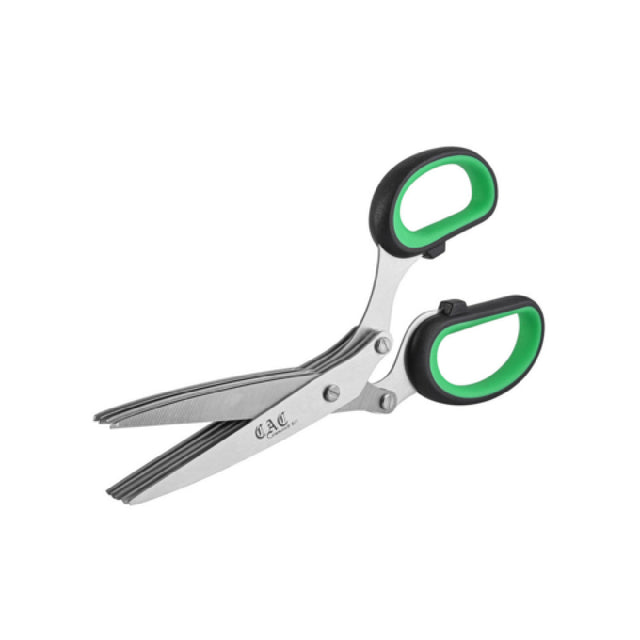 CAC China SHRH-5 Shears 4" (5)-Blade Herb With Polypropylene/TPR Handle Stainless Steel