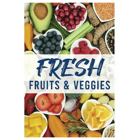 Hubert 20146 - Sign, "Fresh Fruit & Veggies", For #97214,18-3/4"L X 28"H