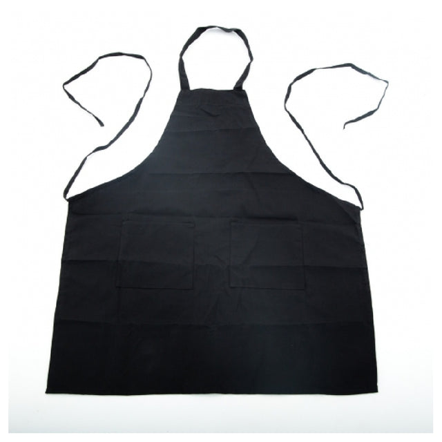 Chef Approved 167601BACBK Bib Apron 34" X 30" (2) Front Pockets