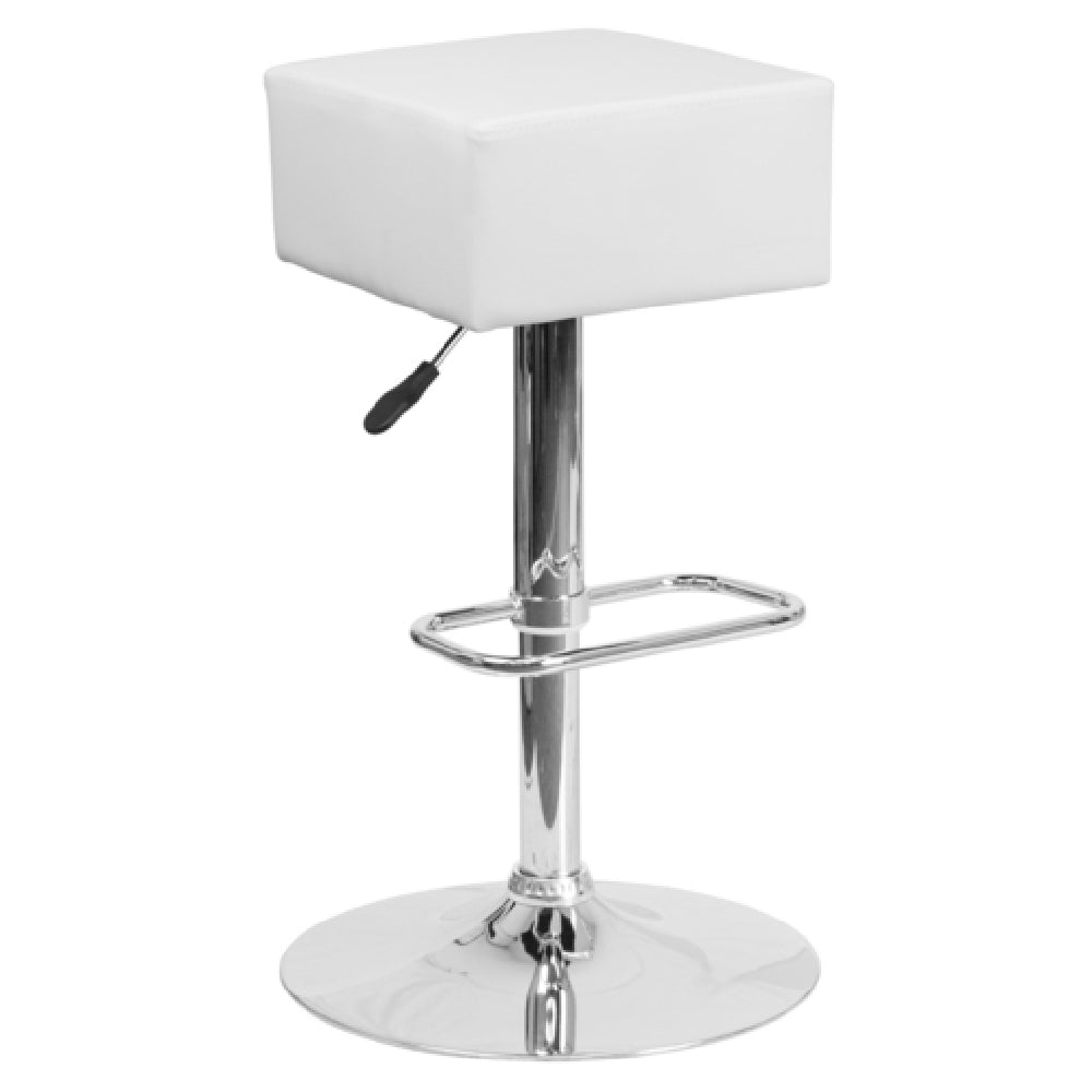 Flash Furniture CH-82058-4-WH-GG Swivel Bar Stool Adjustable Height Contemporary Style