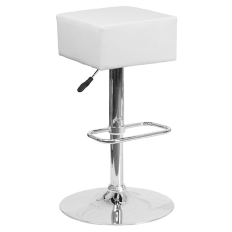 Flash Furniture CH-82058-4-WH-GG Swivel Bar Stool Adjustable Height Contemporary Style