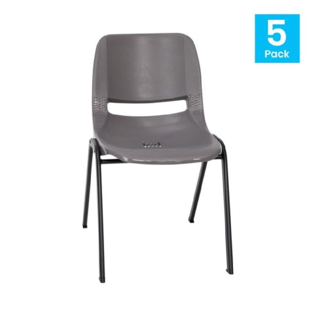 Flash Furniture 5-RUT-16-PDR-GY-GG Hercules Series Student Shell Stacking Chair