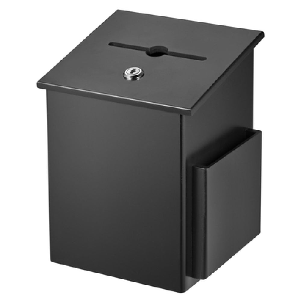 Alpine Industries ADI632-01-BLK Wood Suggestion Box 7-1/4" X 7-1/2" X 10"H Lock & Key