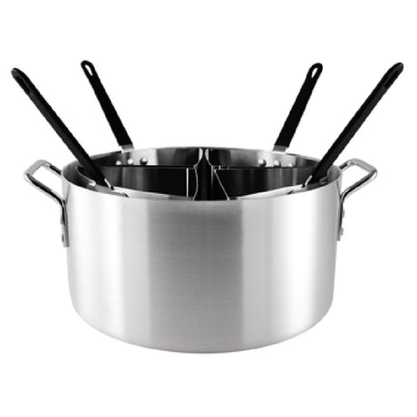 CAC China ALPC-20ST Pasta Cooker Set 5-piece 20 Qt. Aluminum Pot With (4) Stainless Steel Inserts