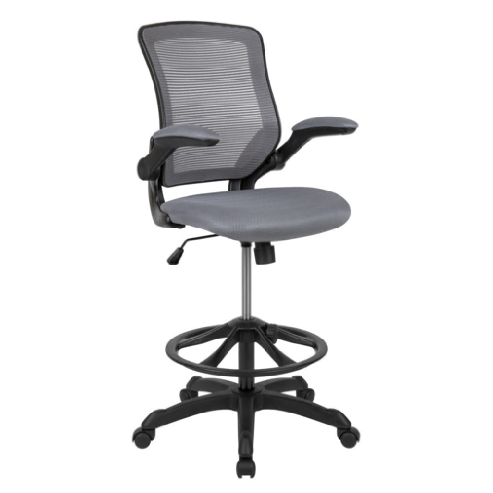 Flash Furniture BL-ZP-8805D-DKGY-GG Kale Drafting Chair 42" To 49-1/2" Adjustable Height