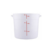 Hubert 29A-049 - Kratos® CenPro Round Food Storage Container, 6 Qt. Capacity, White