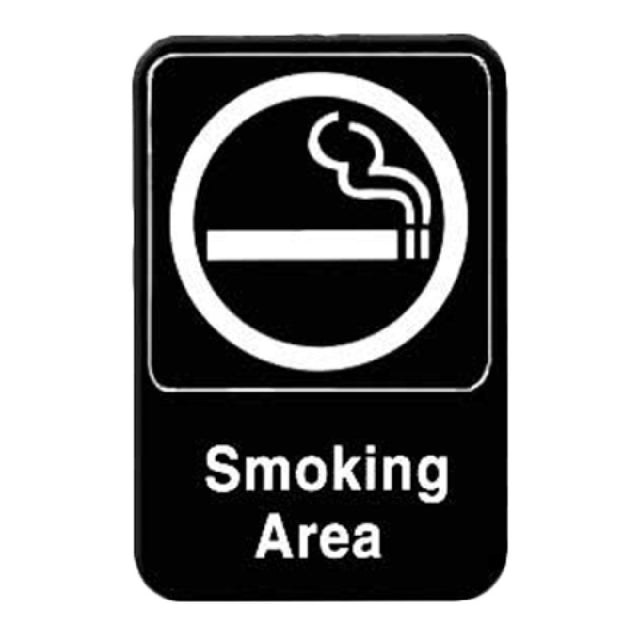 Thunder Group PLIS6902BK Information Symbol Sign 6" X 9" "Smoking Area"