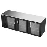 Beverage Air BB94HC-1-G-B - Refrigerated Back Bar Storage Cabinet, Three-section