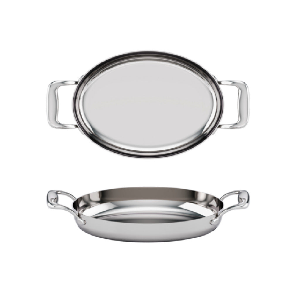 Tuxton RTVH-100 TuxCLAD 10-Inch Oval Pan 46-Fluid Ounce 7.25"W X 10.25"L X 1.5"H