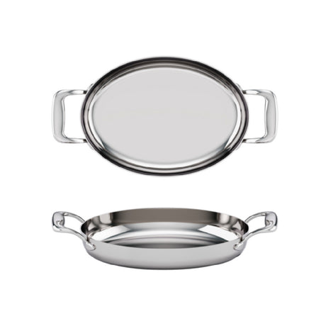 Tuxton RTVH-100 TuxCLAD 10-Inch Oval Pan 46-Fluid Ounce 7.25"W X 10.25"L X 1.5"H