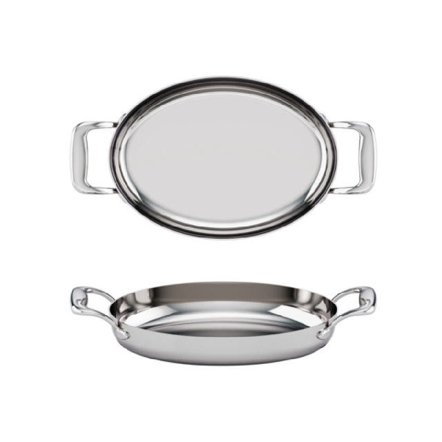Tuxton RTVH-100 TuxCLAD 10-Inch Oval Pan 46-Fluid Ounce 7.25"W X 10.25"L X 1.5"H