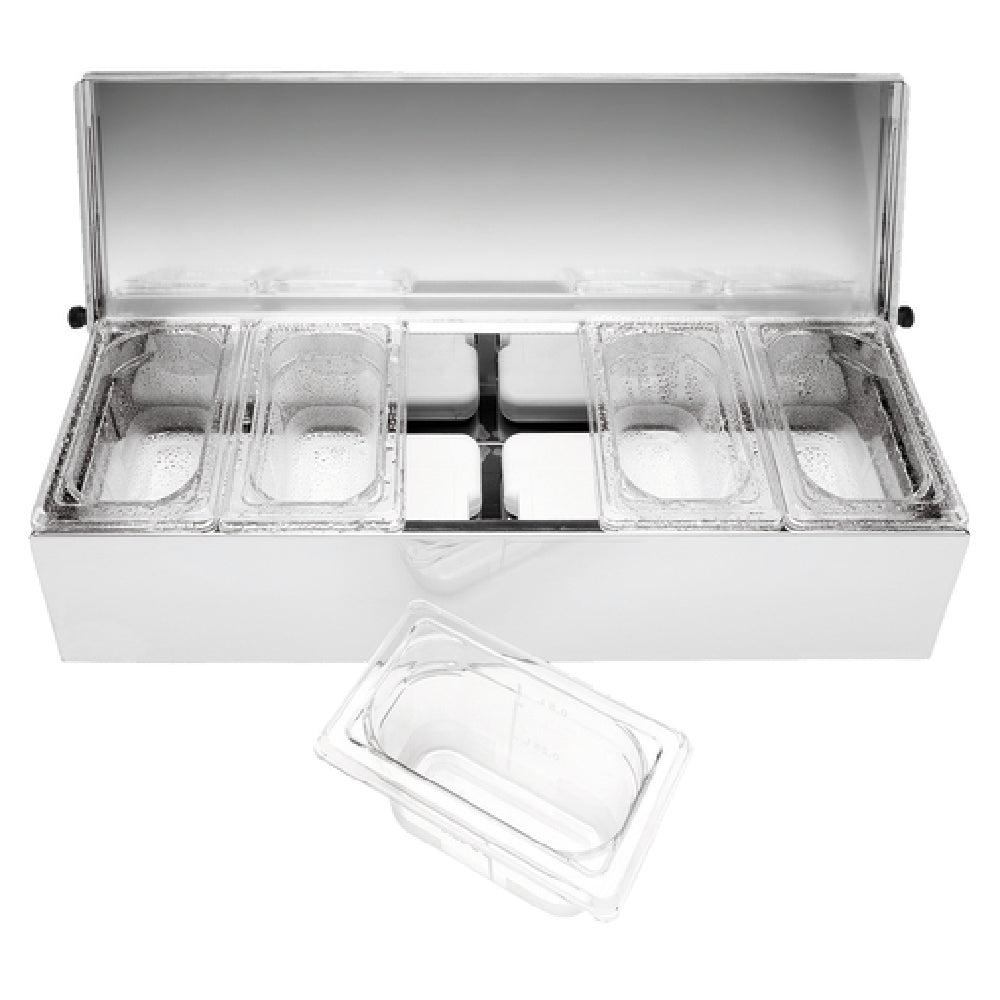 Matfer 511508 Condibox 23"L X 8"W X 5-1/2"H Includes: (5) Plastic Containers