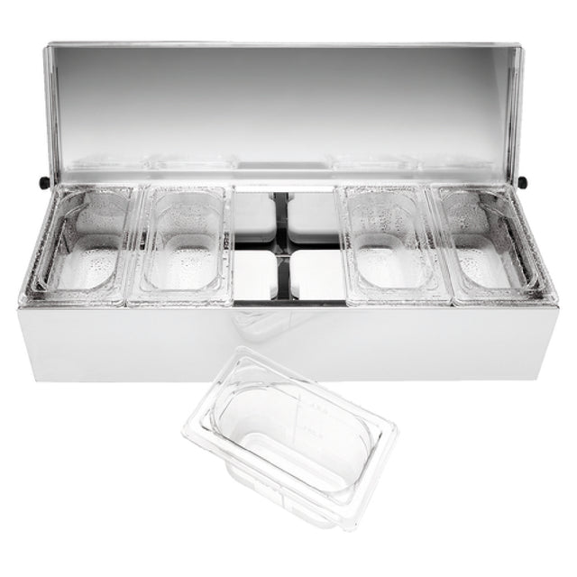 Matfer 511508 Condibox 23"L X 8"W X 5-1/2"H Includes: (5) Plastic Containers