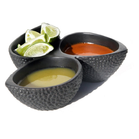 Steelite KMK2067ES Avocado Trio Bowl 3-compartment 8" Dia. X 2-1/2"H