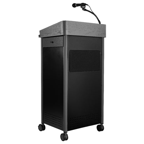 National Public Seating GSL-S Oklahoma Sound® Greystone Lectern 23-1/2"W X 19-1/4"D X 45-1/2"H