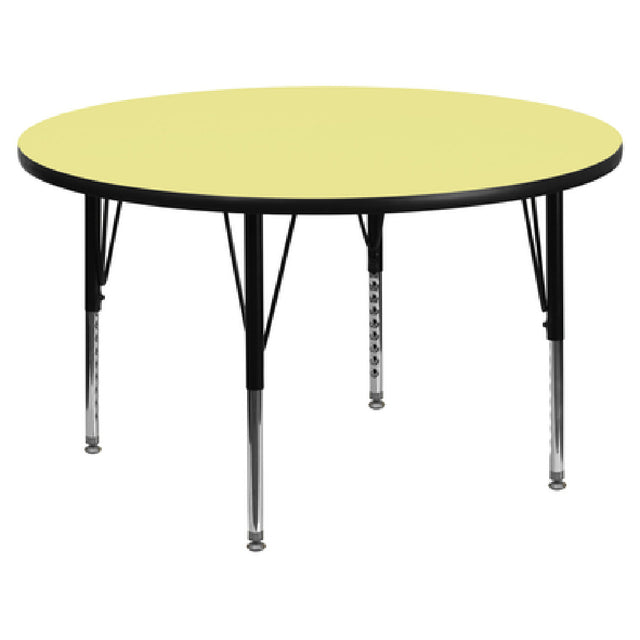 Flash Furniture XU-A42-RND-YEL-T-P-GG Activity Table 42" Dia. X 16-1/8" To 25-1/8" Adjustable Height