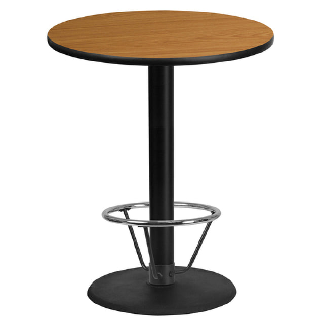 Flash Furniture XU-RD-36-NATTB-TR24B-4CFR-GG Table 36" Dia. X 43-1/8"H Bar Height