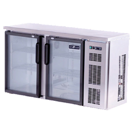 Spartan SSGBB-58-SL Refrigerated Back Bar Cooler Shallow Depth 57.6"