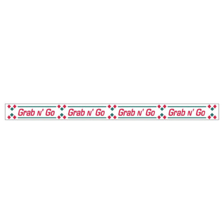 Hubert 74141 - Band-It Food Label, "Grab N' Go", 13-3/4" X 1"