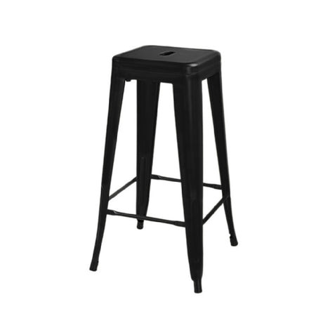Klinger's Trading C800-BS-BLACK - Bar Stool, Stackable, Drainage Holes In Seat