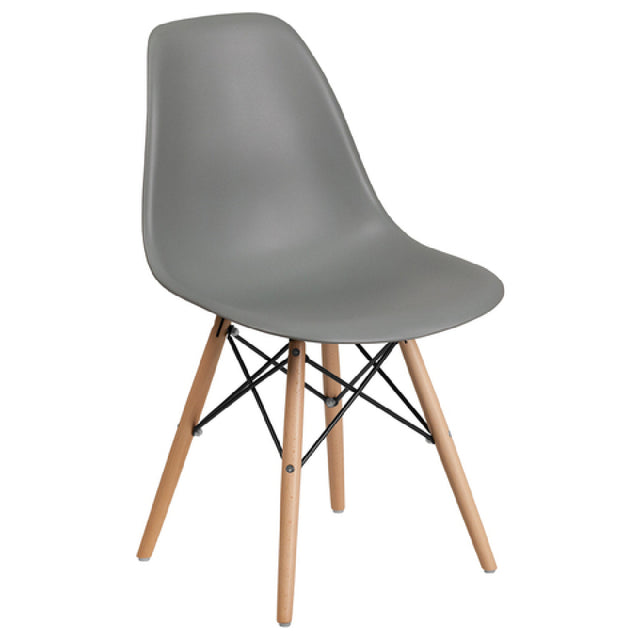 Flash Furniture FH-130-DPP-GY-GG Elon Series Accent Side Chair Contoured Design