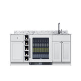 Summit OASISWH35 - Turnkey Oasis Wet Bar, White Finish, Fully Assembled Hardwood Cabinetry & Countertop
