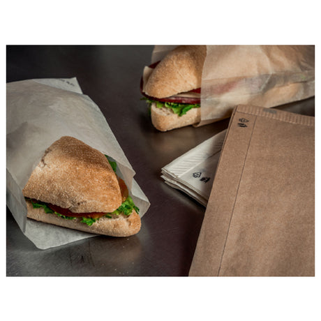 PacknWood 210SAND34 - Grab & Go Sandwich Bag, 4.7" X 1.6" X 13.4", Without Window