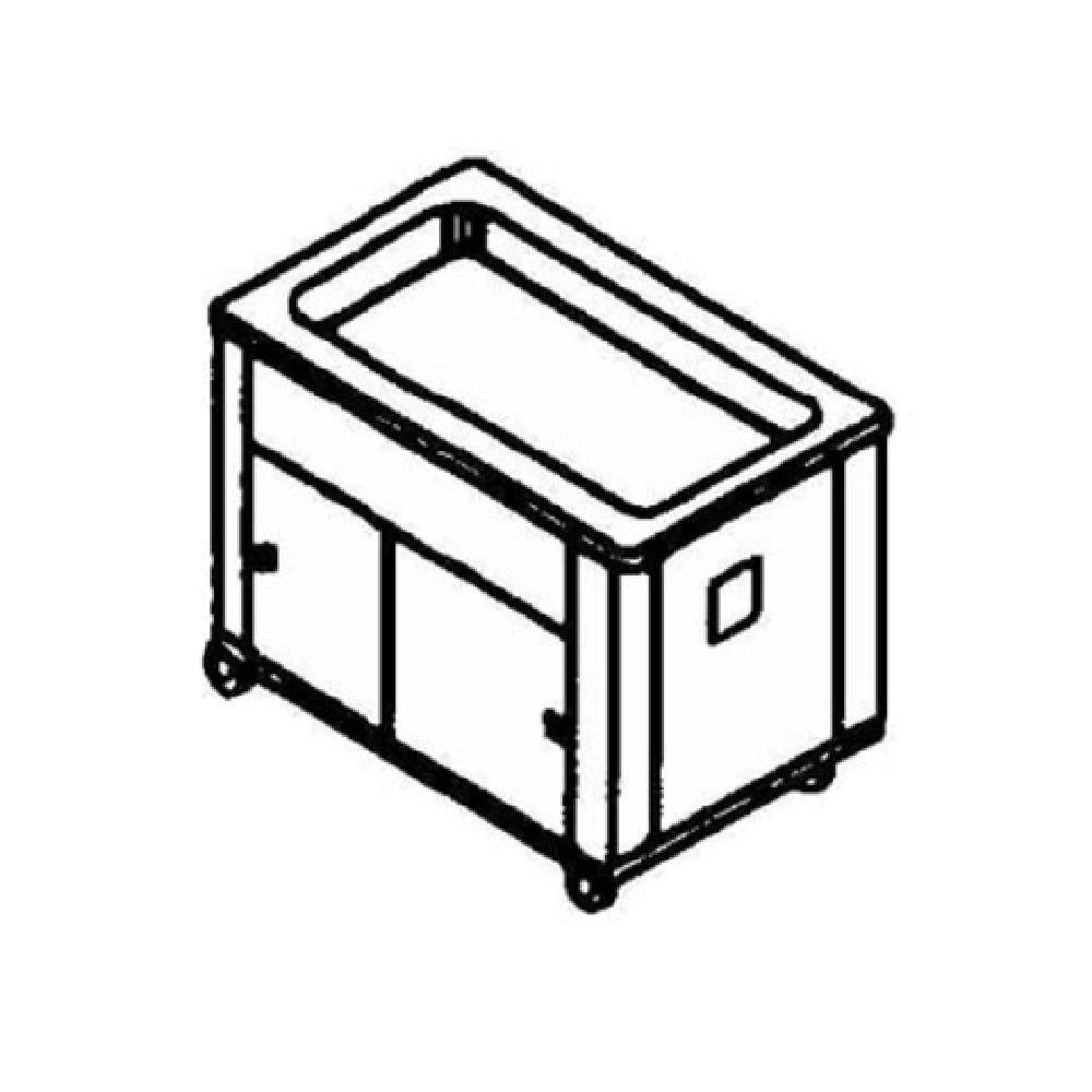 Piper Products 2-BCM - Elite Cold Food Serving Counter, 32"L X 36"H, (2) Pan Size